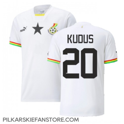 Tanie Strój piłkarski Ghana Mohammed Kudus #20 Koszulka Podstawowej MŚ 2022 Krótkie Rękawy